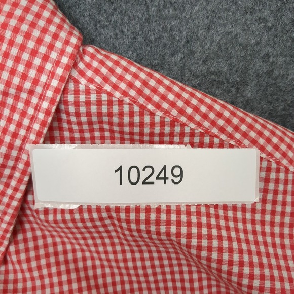 U.S.‎ Polo Assn. Men's XL Red Gingham Check Long Sleeve Button Down Shirt - Picture 9 of 9